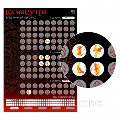 Скретч-плакат «Секс-гид. Камасутра», А3, 18+ от sex shop primegoods фото 2
