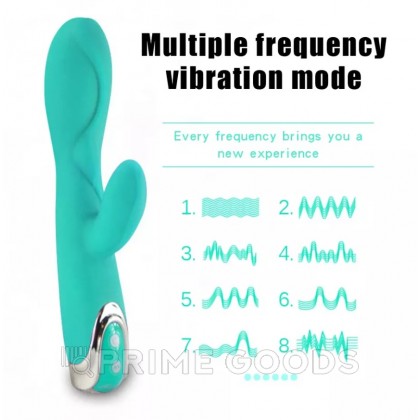 Вибратор с клиторальным стимулятором  Enchanted Bunny голубой от sex shop primegoods фото 2