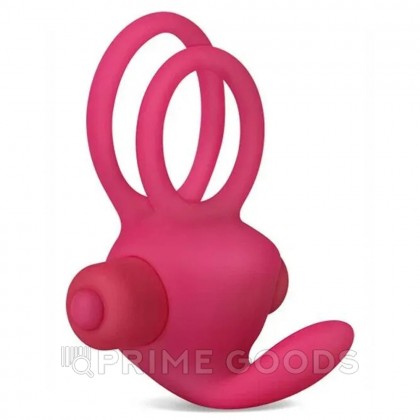 Эрекционное виброкольцо Power DUO clit cockring (розовый) от sex shop primegoods фото 9