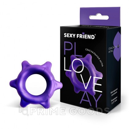 Эрекционное кольцо Love play от Sexy friend, фиолетовое, 27 мм  от sex shop primegoods фото 2