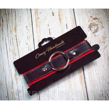 Ошейник с мягкой красной подкладкой от sex shop primegoods фото 2