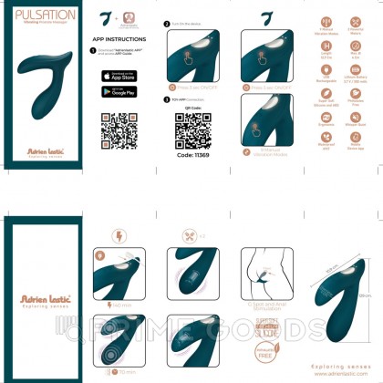 Массажер простаты Pulsation от Adrien Lastic (с подключением к приложению) от sex shop primegoods фото 15