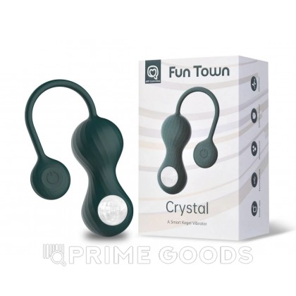 Тренажер Кегеля Magic Motion Crystal Duo темно-зеленый от sex shop primegoods фото 3