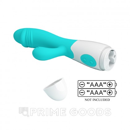 Бирюзовый вибратор-кролик Snappy (19) от sex shop primegoods фото 9