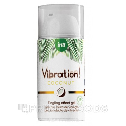 Intt Vibration Coconut - Веганский жидкий интимный гель с эффектом вибрации Кокос, 15 мл от sex shop primegoods