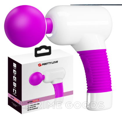 Универсальный вибромассажер Super power 7 режимов вибрации (бело-фиолетовый) от sex shop primegoods фото 2