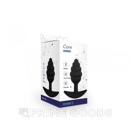 Анальная пробка Sphere, цвет черный (CORE) (S) от sex shop primegoods фото 3