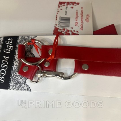 Чокер из натуральной кожи Red от sex shop primegoods фото 2