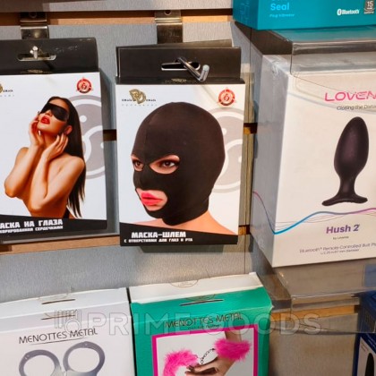 Маска шлем с отверстиями для глаз и рта от sex shop primegoods фото 4