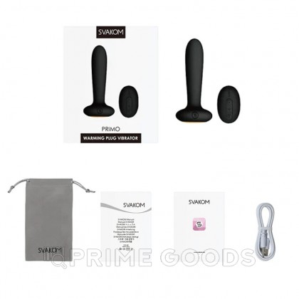 Анальный вибростимулятор Primo с функцией подогрева черный от SVAKOM от sex shop primegoods фото 5