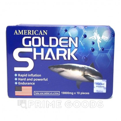 Мужской возбудитель American Golden Shark (10 таб) от sex shop primegoods