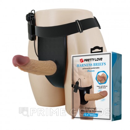 Страпон Draven с вибрацией (17,5*3,7 см) от sex shop primegoods