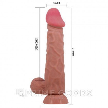 Реалистичный фаллоимитатор Sliding Skin (24 см) от sex shop primegoods фото 4