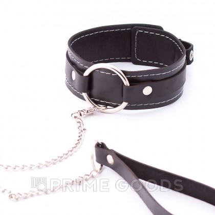 Ошейник-чокер из мягкой натуральной кожи от sex shop primegoods фото 3