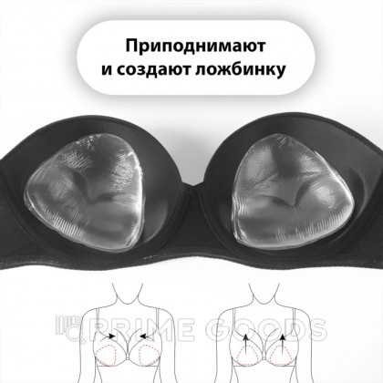 Вкладыши для бюстгальтера, пара, 10 × 10 см, цвет прозрачный от sex shop primegoods фото 3