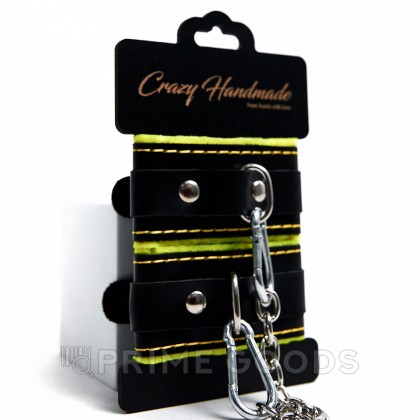 Наручники скругленные с мягкой желтой подкладкой от sex shop primegoods фото 2