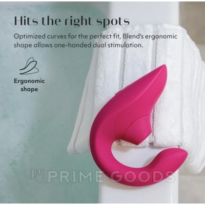 Бесконтактный клиторальный стимулятор Womanizer Blend, малиновый от sex shop primegoods фото 13