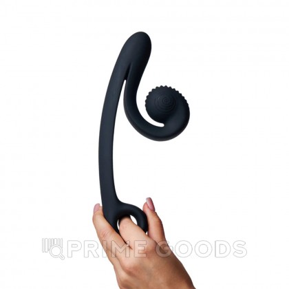 Вибратор для двойной стимуляции SVibe Snail CURVE черный от sex shop primegoods фото 4
