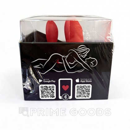 Вибратор для пар TWIN+ с управлением через приложение от Amovibe красный от sex shop primegoods фото 5