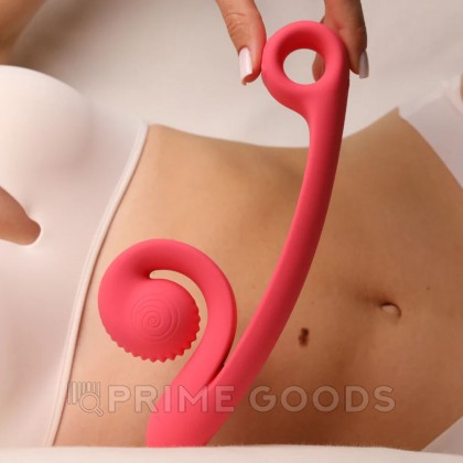 Вибратор для двойной стимуляции SVibe Snail CURVE розовый от sex shop primegoods фото 6