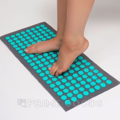 Ипликатор-коврик, тёмно-серый и бирюзовый, 28 × 64 см от sex shop primegoods фото 3