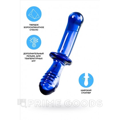 Стеклянный фаллоимитатор Satisfyer Double Crystal (20×5,5 см) синий от sex shop primegoods фото 11