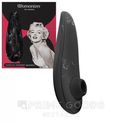 Бесконтактный клиторальный стимулятор Womanizer Marilyn Monroe Black Marble от sex shop primegoods фото 2