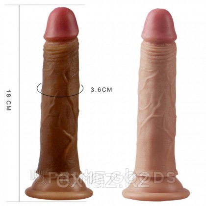 Реалистичный фаллоимитатор Lovetoy Bio Skin (18×3,8 см) от sex shop primegoods фото 2