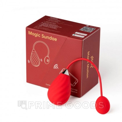Виброяйцо Magic Motion Sundae App, красное от sex shop primegoods фото 2
