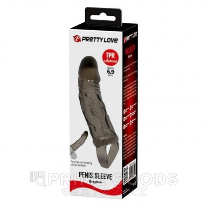 Насадка-удлинитель Men Extension тёмная (17,5×3,7 см) от sex shop primegoods фото 2