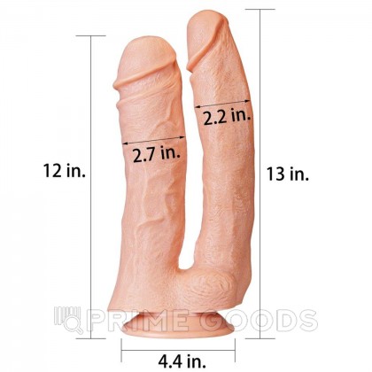 Двойной фаллоимитатор Lovetoy (30–33×5,5–6,8 см) на присоске от sex shop primegoods фото 2