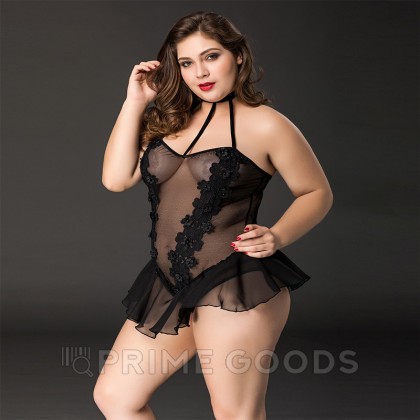 Тедди Black Flowers (plus size) от sex shop primegoods фото 3