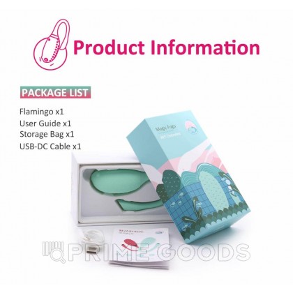 Виброяйцо Magic Motion Fugu, зеленый от sex shop primegoods фото 3