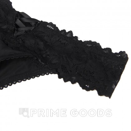 Трусики танга Sexy Floral Lace, черные, XL-2XL от sex shop primegoods фото 7