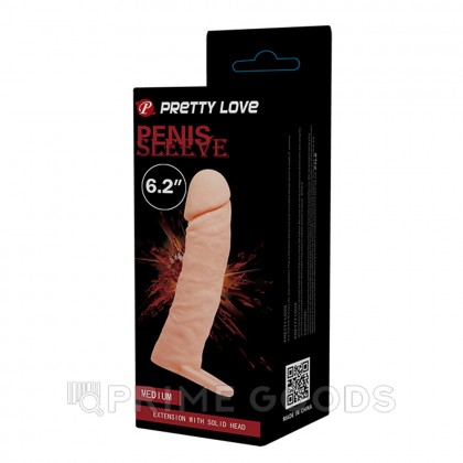 Насадка реалистичная с креплением на мошонку от sex shop primegoods