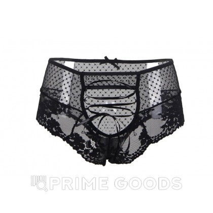 Трусики на высокой посадке Lace Strappy, черные, XS-S от sex shop primegoods фото 7