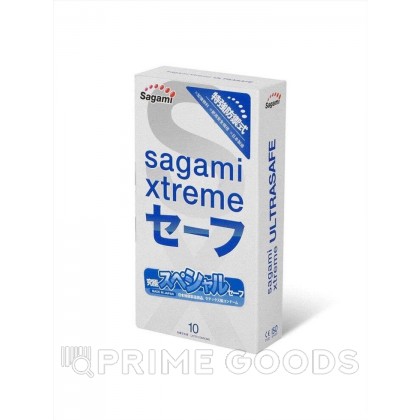 Презервативы SAGAMI Xtreme Ultrasafe 10шт. латексные с двойным количеством смазки от sex shop primegoods