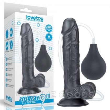 Фаллоимитатор Lovetoy с имитацией эякуляции (23×4,4 см) черный от sex shop primegoods