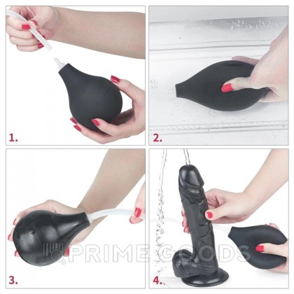 Фаллоимитатор Lovetoy с имитацией эякуляции (23×4,4 см) черный от sex shop primegoods фото 7