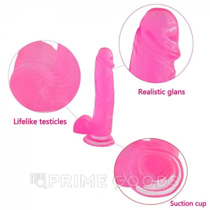 Фаллоимитатор Lovetoy Crystal Dildo Large (20×4,1 см) розовый от sex shop primegoods фото 7