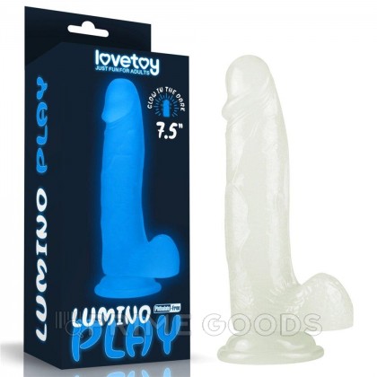 Фаллоимитатор Lovetoy Lumino Play (19×4 см) светится в темноте от sex shop primegoods