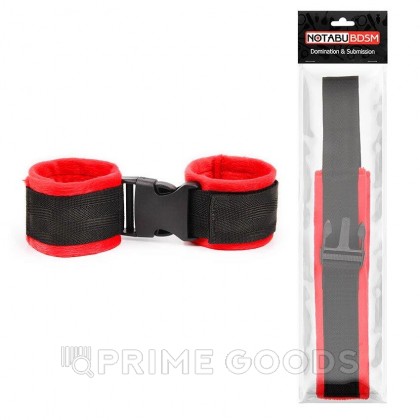 Наручники NoTabu чёрный/красный от sex shop primegoods фото 3