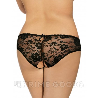 Трусики кружевные с завязками, черные, 3XL-4XL от sex shop primegoods фото 7