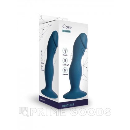 Анальная пробка Hercules (цвет кобальт, размер M) от sex shop primegoods фото 3