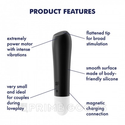 Мини-вибратор Satisfyer Ultra Power Bullet 2 черный от sex shop primegoods фото 3