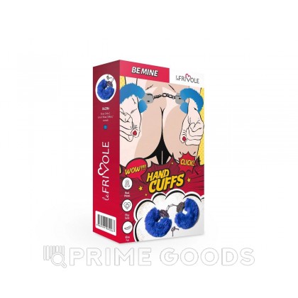 Шикарные наручники с пушистым мехом цвета кобальт (Be Mine) от sex shop primegoods фото 3