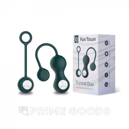 Тренажер Кегеля Magic Motion Crystal Duo темно-зеленый от sex shop primegoods