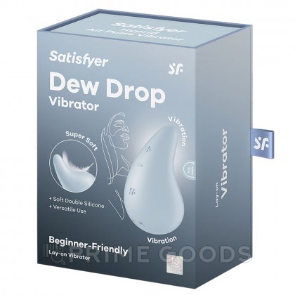 Клиторальный мини-вибратор Satisfyer Dew Drop голубой от sex shop primegoods фото 4