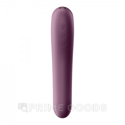 Вибромассажер с вакуумной стимуляцией Satisfyer Dual Kiss wine фиолетовый от sex shop primegoods фото 4