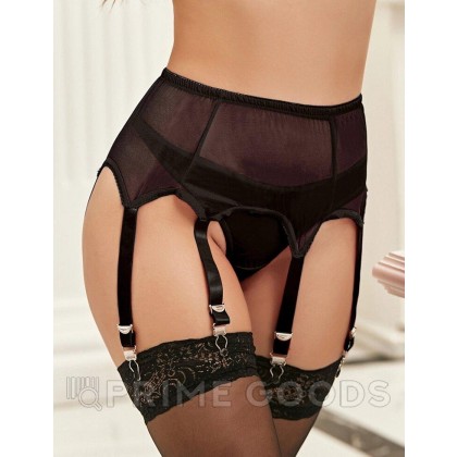 Пояс черный для чулок с ремешками на клипсах (M-L) от sex shop primegoods